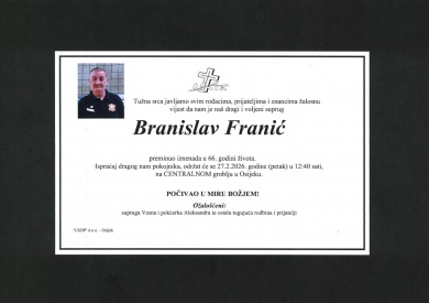 IN MEMORIAM - Branislav Franić